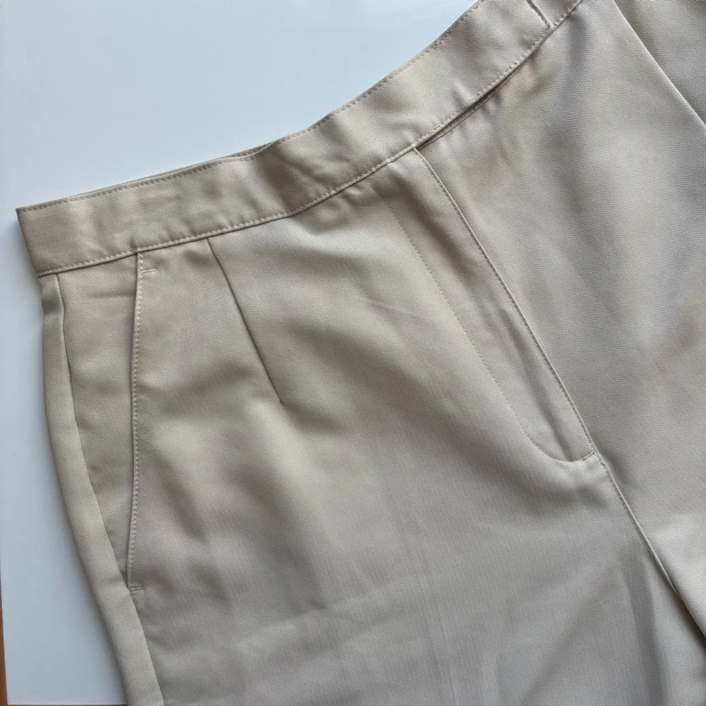 Liz Golf High Waisted Chino Shorts Womens Size 10 Beige Lightweight Preppy Y2K